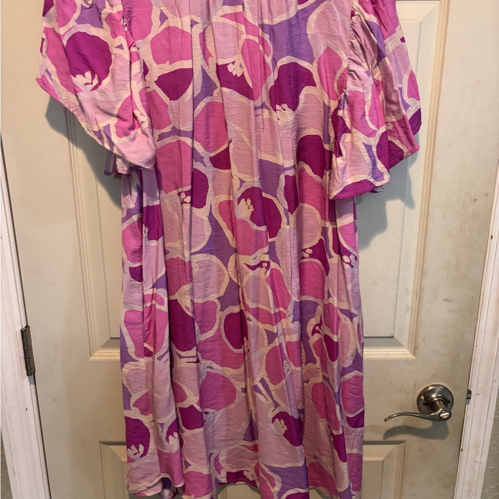 Pink and Purple Floral Dress